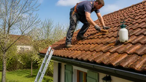 Démoussage de toiture : à quelle période le faire ?